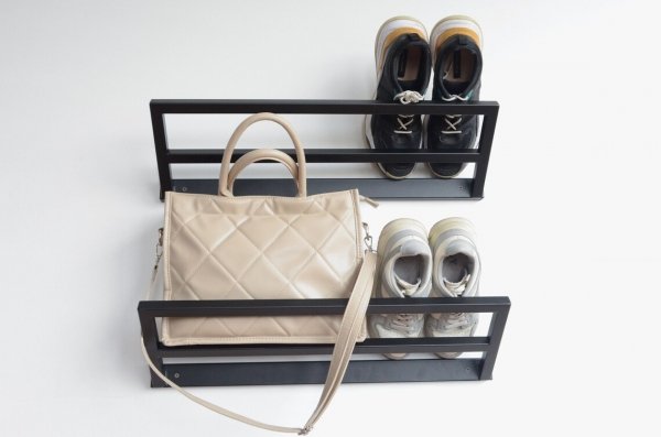 Półka ścienna na buty w stylu nowoczesnym industrialnym loft do ściany