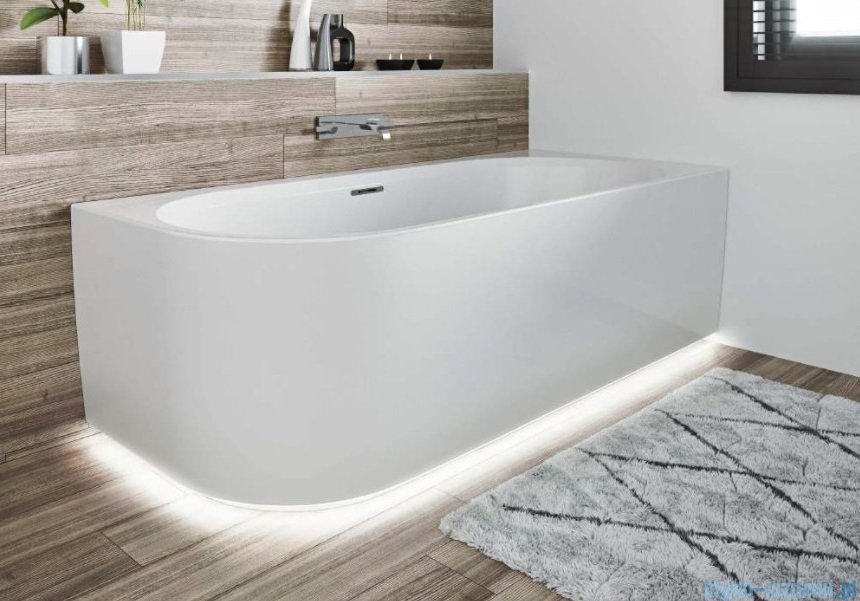 Riho Desire Corner LED wanna narożna z hydromasażem Sparkle