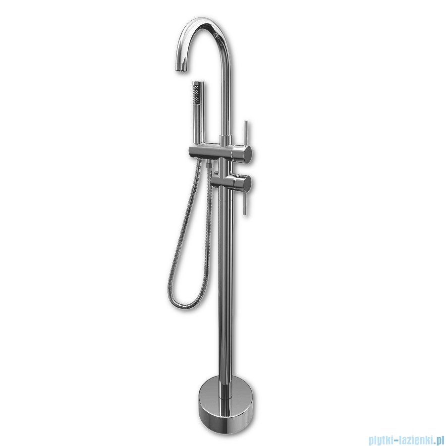 Scandibath Bateria Wannowa Chrom Wolnostojaca Z Zestawem Natryskowym Df 012 Plytki Lazienki