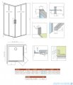 Radaway Idea Kdd Brushed Nickel kabina 70x100cm szczotkowany nikiel 387065-91-01L/387062-91-01R