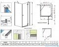 Almatea KDJ Radaway Kabina prysznicowa 90x100 prawa szkło brązowe 32151-01-08NR