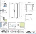 Radaway Idea Black Kdd kabina 110x70cm czarny mat/szkło przejrzyste 387063-54-01L/387065-54-01R
