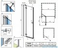 Radaway Fuenta New Dwj drzwi wnękowe 80cm lewe szkło przejrzyste 384012-01-01L