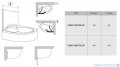 Ravak Rosa Chrome CVSK1 parawan nawannowy 160/170 lewy biały transparent 7QLS0100Y1