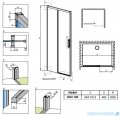 Radaway Idea Dwj drzwi wnękowe 100cm lewe szkło przejrzyste 387014-01-01L