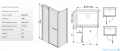 Sanplast kabina narożna prostokątna 80x120x198 cm KNDJ2/PRIII-80x120 białe/przejrzyste 600-073-0280-01-401