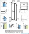 Radaway Arta Dws drzwi wnękowe 100cm lewe szkło przejrzyste 386628-03-01L/386091-03-01L