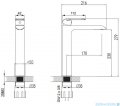 Omnires Sacramento bateria umywalkowa wysoka czarny mat SC2312BL