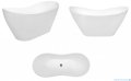 Besco zestaw wanna wolnostojąca Viya 160x70cm + bateria Decco chrom  #WMD-160-V/BW-D-CH