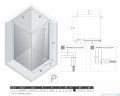 New Trendy Nesta Gunmetal Brushed kabina 110x90x200 cm prawa wspornik równoległy grafit szczotkowany/szkło przejrzyste K-4746