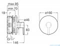 Roca Naia bateria prysznicowa podtynkowa Titanium Black EVERLUX-PVD A5A2B96CN0