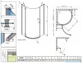 Radaway Torrenta PDJ kabina półokrągła 80x80 lewa szkło przejrzyste + Brodzik Delos A + Syfon 31710-01-01N