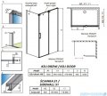 Espera KDJ Kabina Radaway prysznicowa 100x80 prawa szkło przejrzyste rysunek techniczny