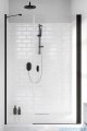 Radaway Nes 8 Black Dws I drzwi wnękowe 110cm prawe czarny mat/szkło przejrzyste 10078110-54-01R/10078111-01-01