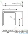 Radaway Doros C Compact Stone brodzik kwadratowy 80x80x11,5cm biały SDRC8080-05-04S