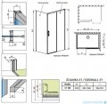 Radaway Idea Kdj ścianka boczna 100cm lewa szkło przejrzyste 387052-01-01L