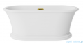 Besco Ziva 160x75 cm wanna wolnostojąca + syfon + maskownica odpływu Złoty #WWA-160-ZSG
