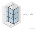 Riho Grid GB203 kabina prysznicowa 130x90cm czarna G004023121