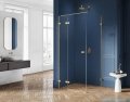 New Trendy Avexa Gold kabina prostokątna 120x100x200 cm przejrzyste lewa EXK-1770
