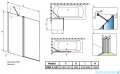 Radaway Nes Black Pnd II parawan nawannowy 120cm lewy czarny mat/szkło przejrzyste 10009120-54-01L