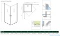 Radaway Nes 8 Kdd I kabina 80x100cm szkło przejrzyste 10071080-01-01L/10071100-01-01R