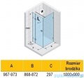 Riho Scandic NXT X203 kabina prysznicowa prawa 100x90cm chrom G001060120