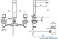 Kohlman Excelent 3-otworowa bateria umywalkowa QB200H