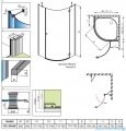 Radaway Torrenta PDJ Kabina półokrągła 80x80 prawa szkło przejrzyste 131810-01-01