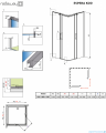 Radaway Espera KDD Kabina prysznicowa 100x120 szkło przejrzyste 380152-01L/380153-01R