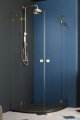 Radaway Essenza Pro Gold Pdd kabina 100x80cm złoty połysk/szkło przejrzyste 10095100-09-01L/10095080-09-01R