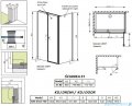 Radaway Eos II KDS kabina prysznicowa 100x80 lewa szkło przejrzyste 3799482-01L/3799410-01R