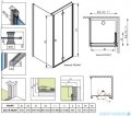 Radaway Eos KDJ-B kabina prysznicowa 90x90 prawa szkło przejrzyste + brodzik delos C + syfon 37403-01-01NR