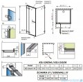 Radaway Euphoria KDJ Kabina prysznicowa 110x100 lewa szkło przejrzyste 383812-01L/383241-01L/383052-01