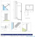 Radaway Essenza 8 Brushed Nickel Dwj drzwi wnękowe 130cm lewe szczotkowany nikiel/szkło przejrzyste 10480812-01-01L/10460437-91-01L