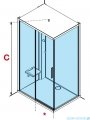 Novellini Glax 1 2.0 kabina standard 120x80 lewa biała G212P120STF-1UU