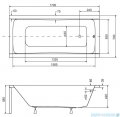 Besco Optima 170x70cm wanna prostokątna + obudowa + syfon #WAO-170-PK/#OAO-170-PK/19975