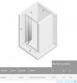New Trendy Alta drzwi prysznicowe 90cm przejrzyste D-0088A
