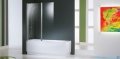 Novellini Parawan Aurora2 120x150cm profil biały szkło satyna AURORAN2-4A