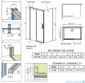 Radaway Idea Kdj Brushed GunMetal kabina 140x120cm lewa szczotkowany grafit 387044-92-01L/387054-92-01R