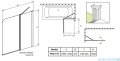 Radaway Eos II PND Parawan nawannowy 110 prawy szkło przejrzyste 206211-01R