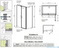 Radaway Eos II KDS kabina prysznicowa 120x100 lewa szkło przejrzyste 3799484-01L/3799412-01R