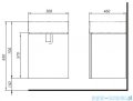 Koło Twins Szafka podumywalkowa wisząca z drzwiami 49,5x57x45,9 cm czarny mat 89485