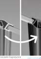 Radaway Essenza Black Dwjs drzwi wnękowe 130cm lewe szkło przejrzyste 1385032-54-01L/1384090-01-01