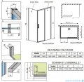 Radaway Idea Kdj Brushed GunMetal kabina 160x120cm prawa szczotkowany grafit 387046-92-01R/387054-92-01L