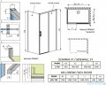 Radaway Idea White Kdj kabina 150x90cm prawa szkło przejrzyste 387045-04-01R/387050-04-01L