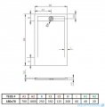 Radaway Teos F brodzik 180x70cm antracyt HTF18070-64