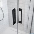 Radaway Idea Black 8 Dwd drzwi wnękowe 190cm czarny mat/szkło przejrzyste 10380520-54-01/10390433-01-01
