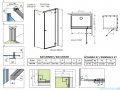 Radaway Essenza Kdj Brushed GunMetal kabina 90x70cm prawa szczotkowany grafit 1385044-92-01R/1384048-01-01