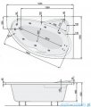 Poolspa Wanna asymetryczna EUROPA 165x105 prawa + hydromasaż Smart 2 PHA4610ST2C0000