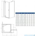 Radaway Kabina prysznicowa Essenza KDJ 100x90 lewa szkło przejrzyste + brodzik Doros D + syfon 32845-01-01NL